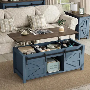 Farmhouse Storage Coffee Table 1