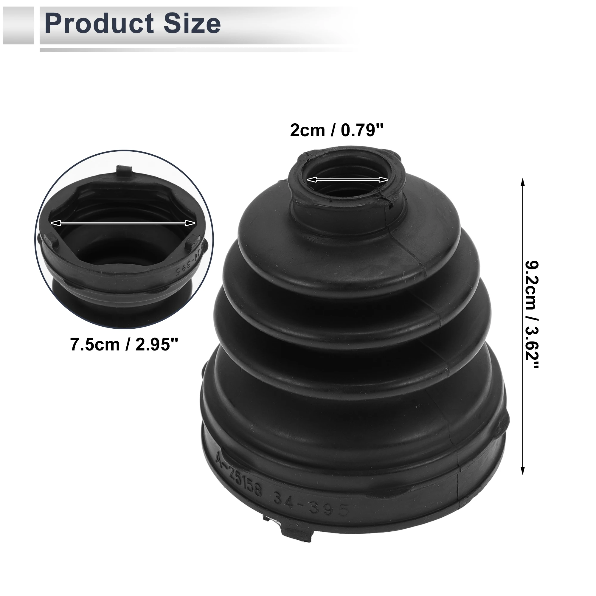 X Autohaux No.28323FG020 Inner CV Joint Boot Kit with Clamps for Subaru Outback 2008-2010 for Subaru Impreza 2008-2010