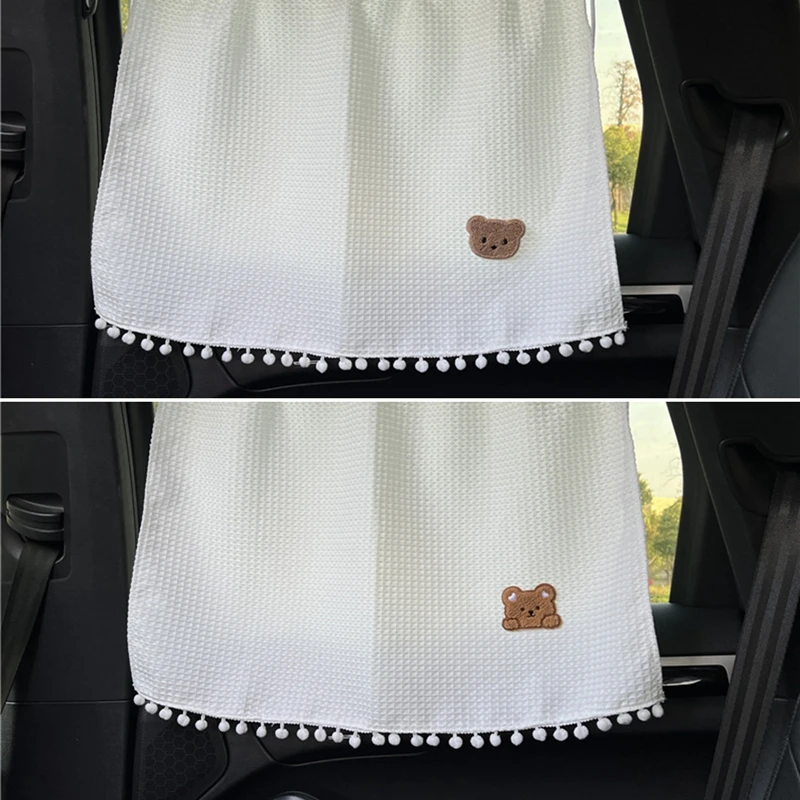 Car Side Window Sun Shade Universal Suction Cup Curtain Flower Car Window Sunshade Cover Cartoon Side Window Sunshade Uv Protection For Kid Baby Children
