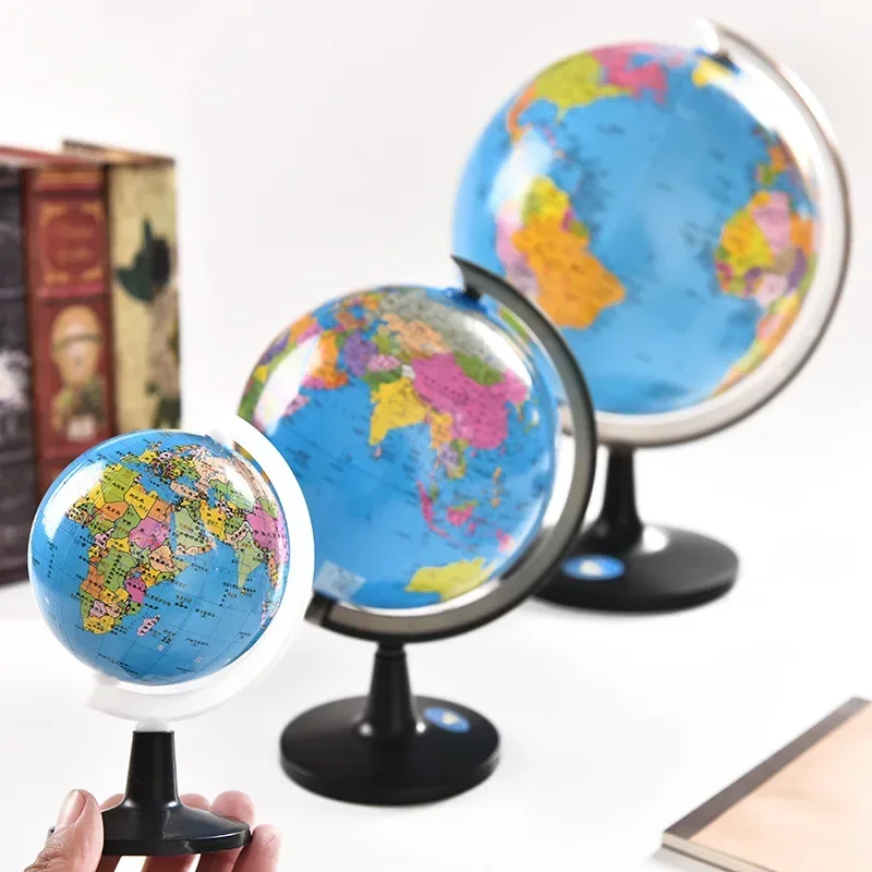 World Earth Globe Kids Educational Rotating Stand Ball Home Office Ornament english world globe