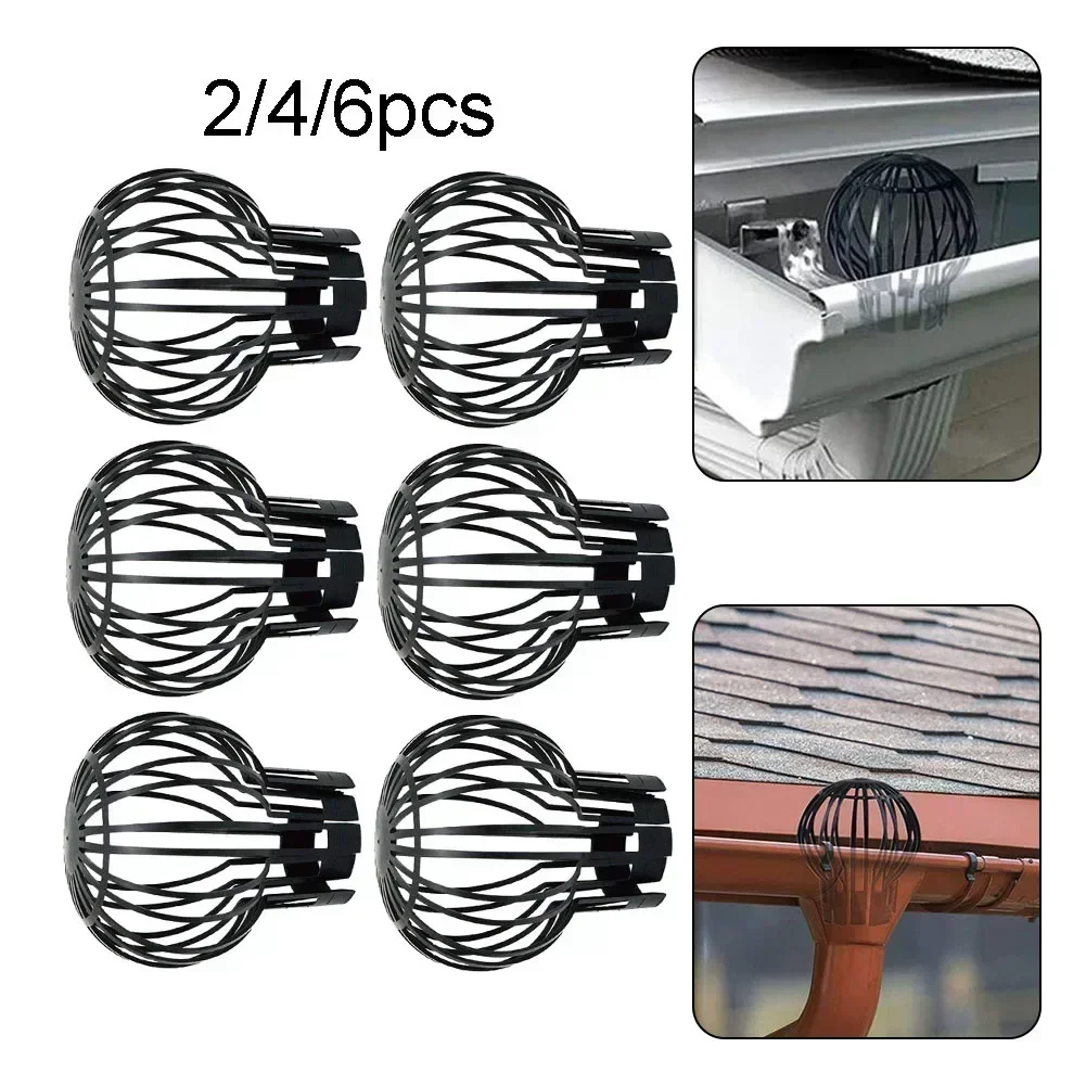 Gutter Covers 2/4/6pc Downspout Filter Drain Protection Gutter Guard Downspouts Filter Strainer Roof Sheet Gutter Guard Preventing Leaf Debris