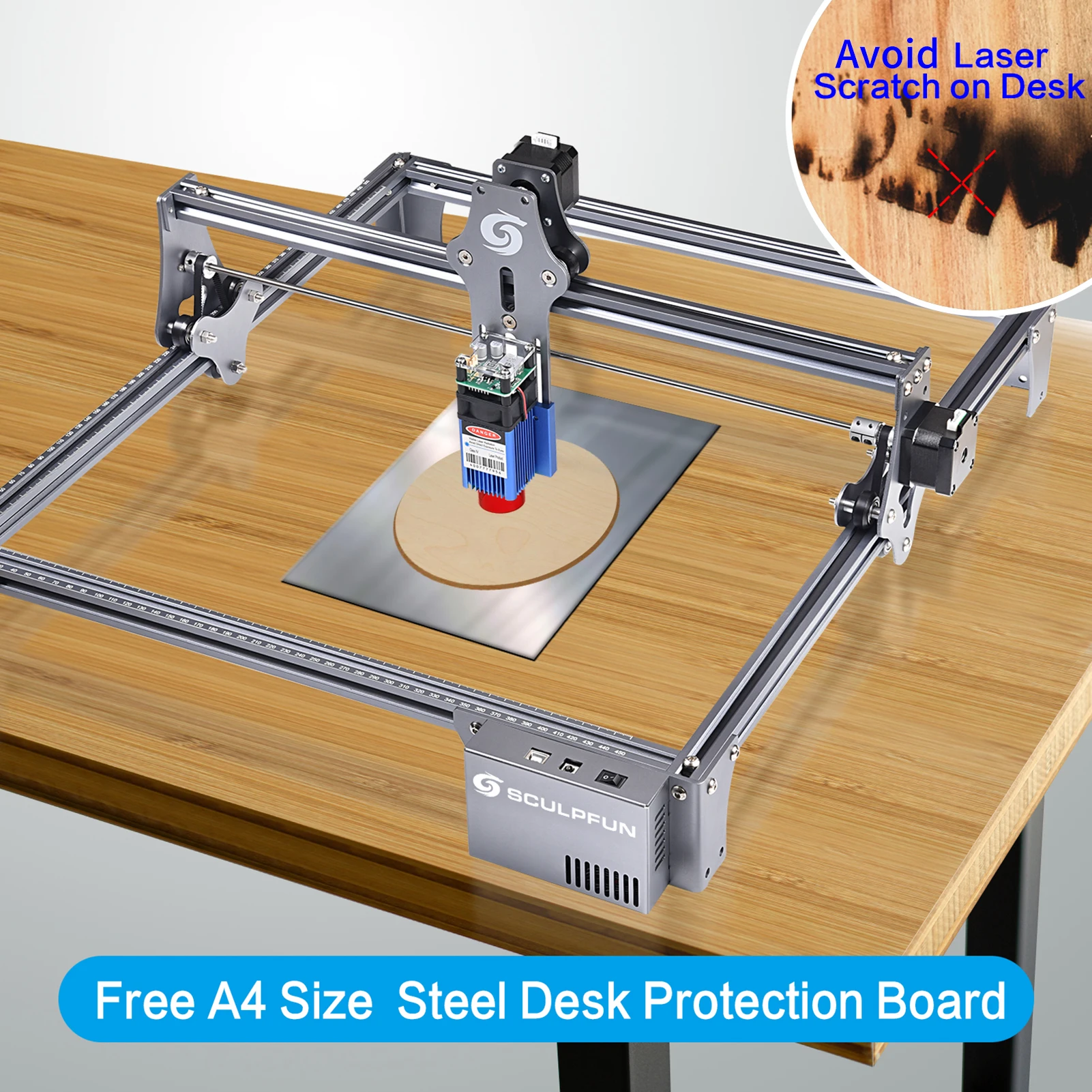 SCULPFUN S9/S6 Effect Laser Engraving Machine Ultra-thin Laser Beam Shaping Technology Acrylic Engraver Cut Machine 410x420mm wood routers for sale