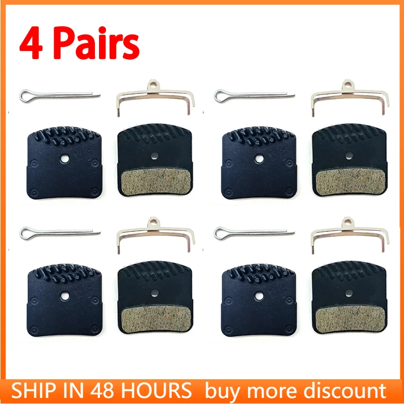 124PairMTBBikeMetallicResinPadDiscBrakePadsforShimano