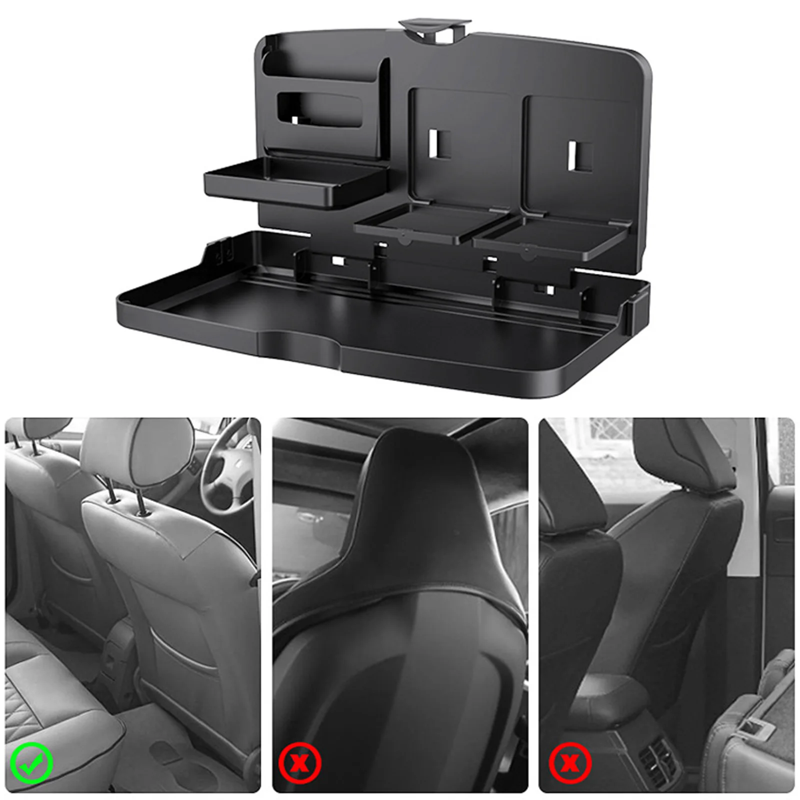 Foldable Universal Car Bracket Car back seat dining table, computer de