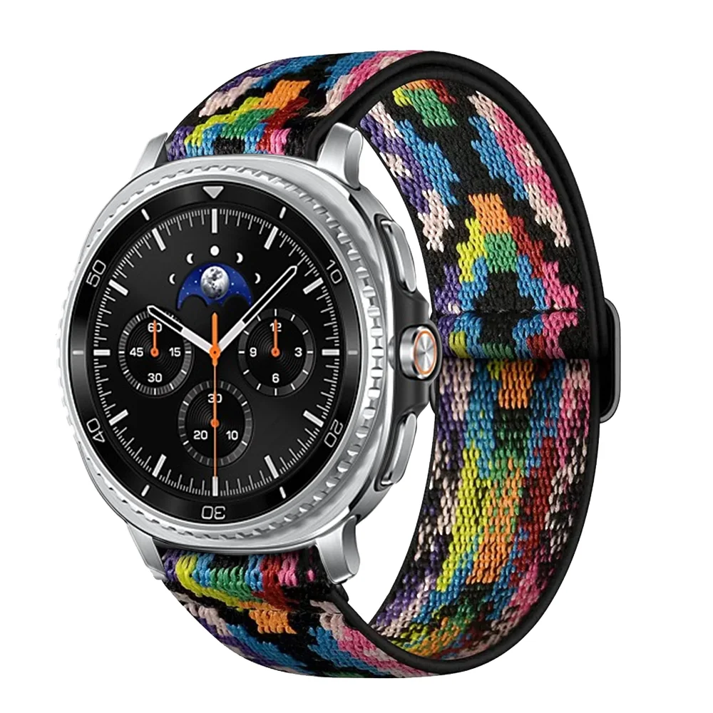 Braided Nylon Elastic Strap for Smartwatch 44mm/40mm/47mm