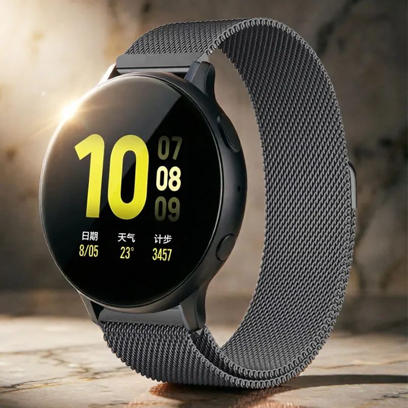 Universal 20mm/22mm Magnetic Smartwatch Bracelet Strap - Sleek Design
