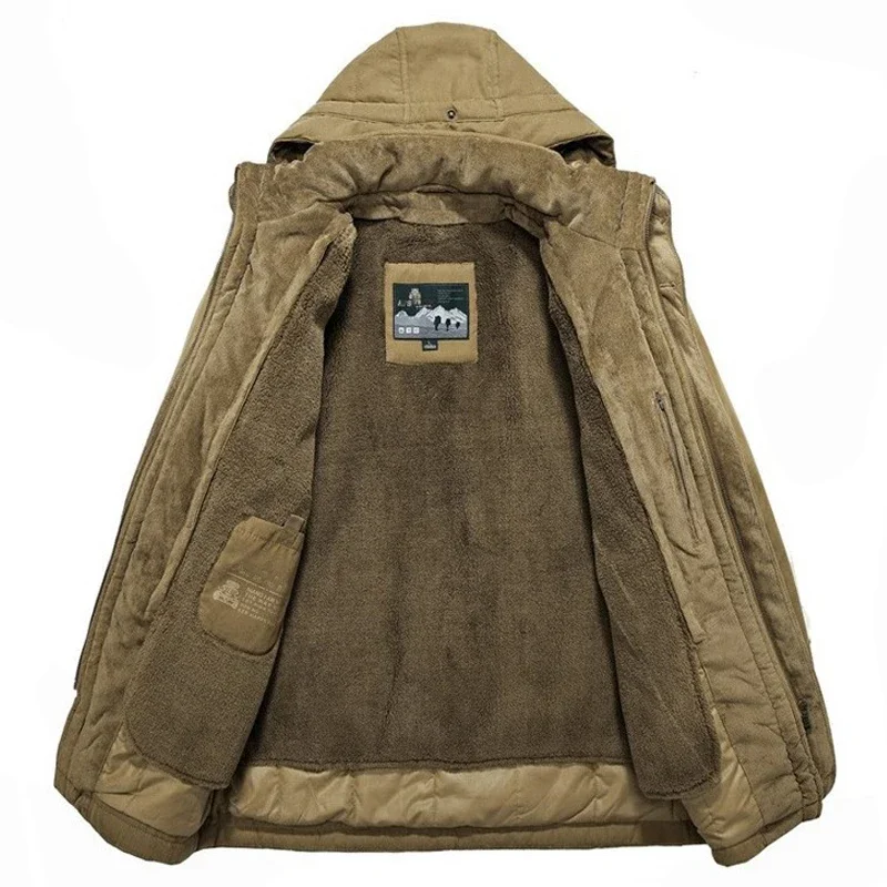 2023 Winter Jacket Men Thicken Warm -40 Degrees Cotton-Padded Jackets Men's 2 in 1 Hooded Windbreaker Parkas Winter Coats Men