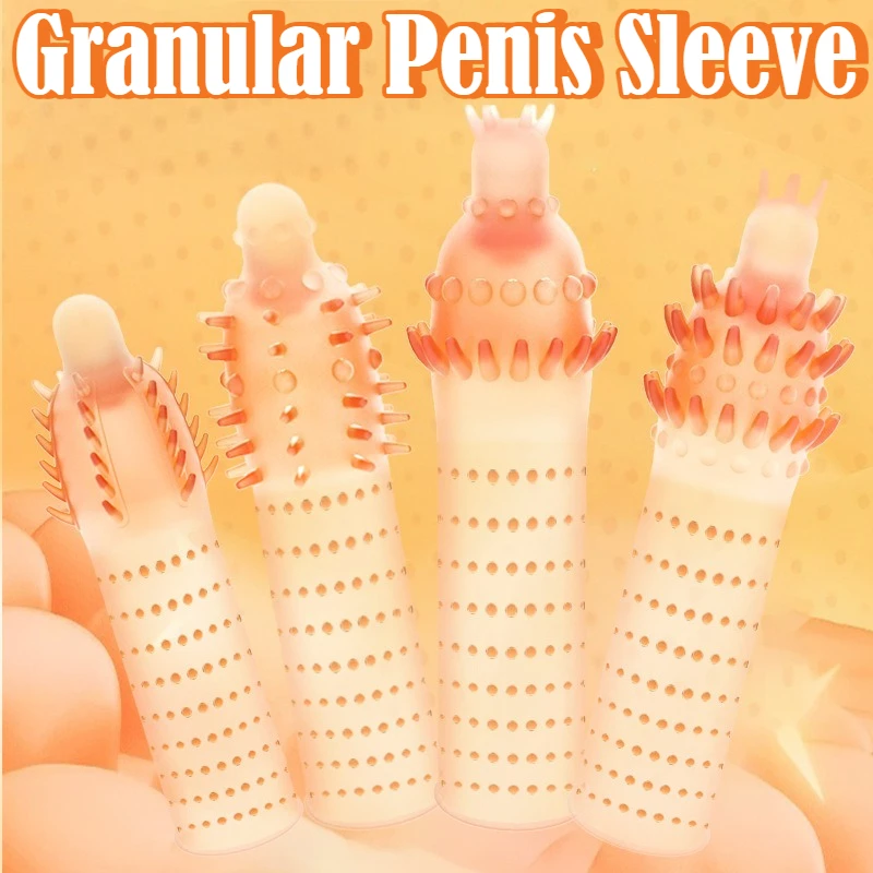 Penis Abdeckungen Extender männer Wolf Zähne Kondome Kristall Penis Hülse Kondome Cock Ring Erwachsene Sex Spielzeug Für Erwachsene Sex männlichen Dauerhafte 1