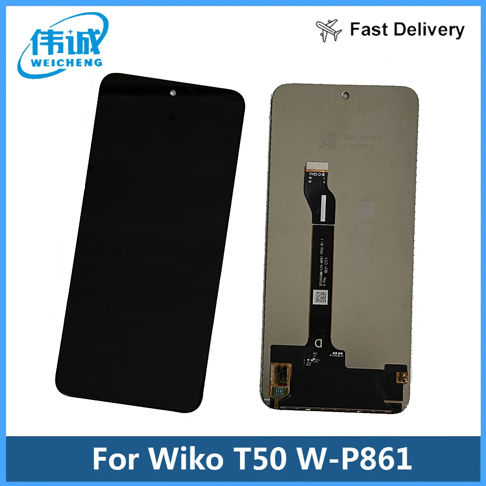 

6.6" Black Display For Wiko T50 W-P861-01 W-P861-02 LCD Display With Touch Screen Digitizer Sensor Panel Assembly Repair Parts