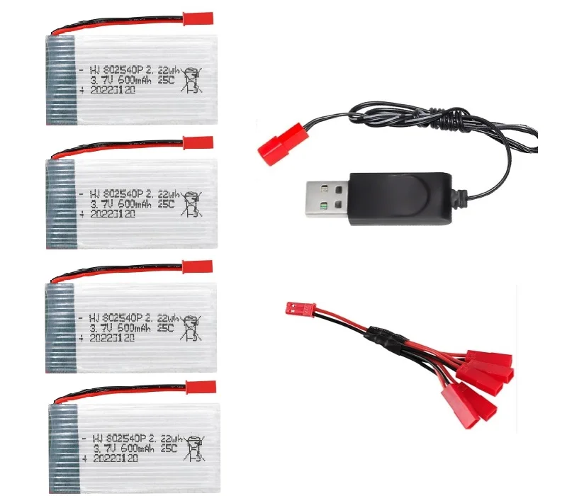 LiPo USB Charger, 1S, 3, 7 V/4, 20 V, 6 Channels, 1S, LiPo, Micro-JST 1