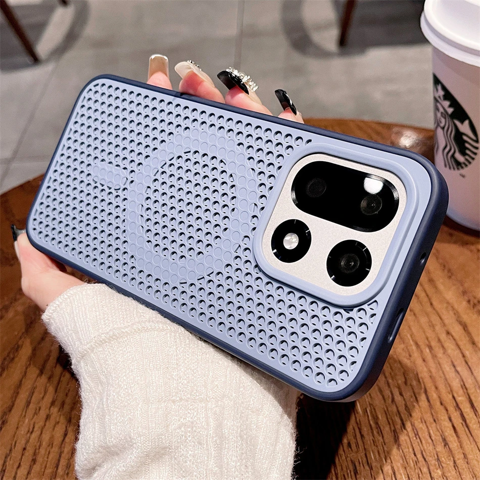 Magnetic Honeycomb Heat Dissipation Case with Wireless Charging Compatibility