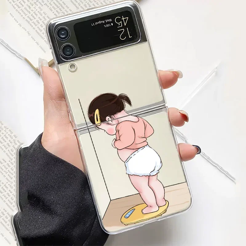 Adorable Cartoon Couple Shockproof Transparent Phone Case