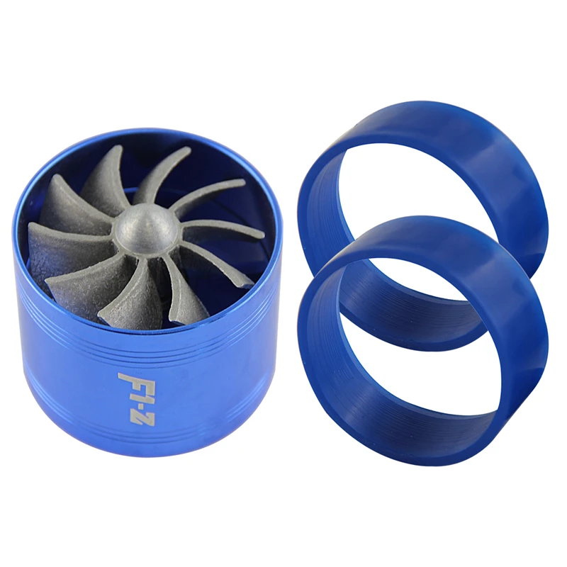 2.5''-2.9" Universal Turbo Single Fan Air Intake Fuel Saver Fan Turbonator Fuel Gas