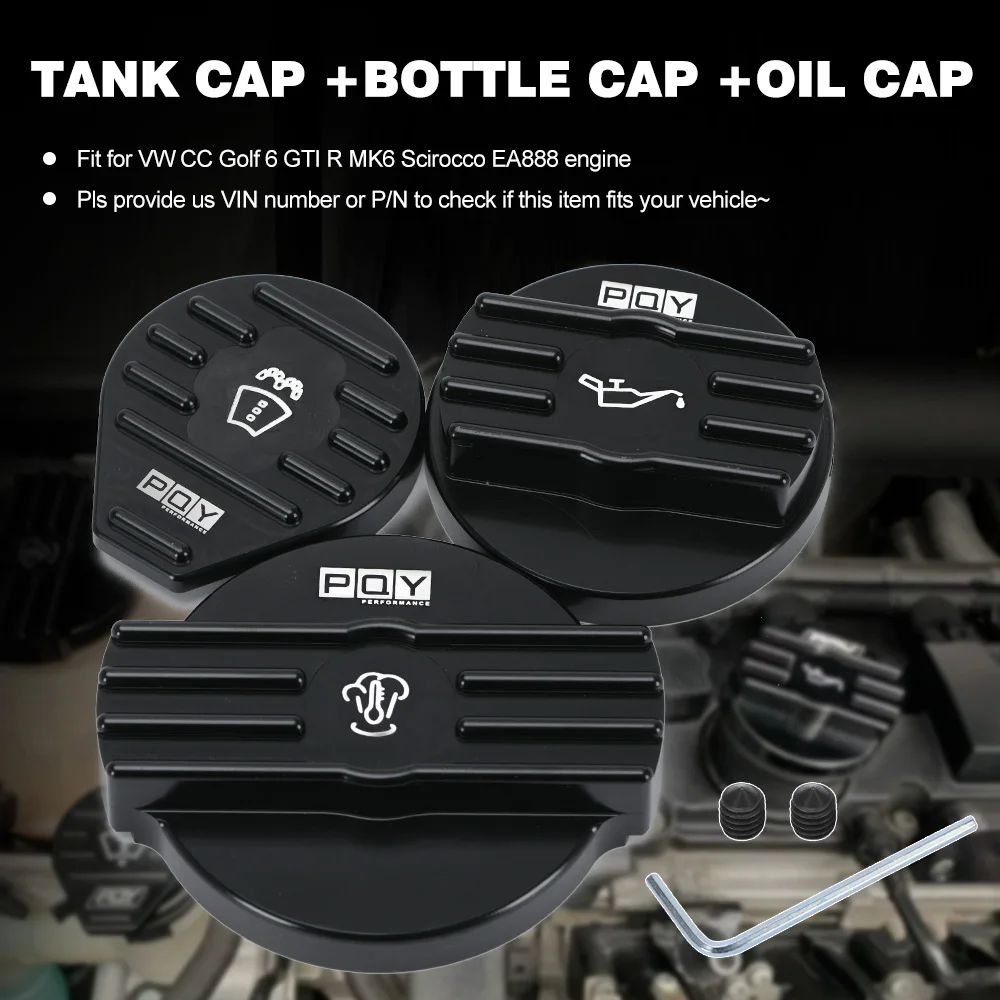 Tank Cap / Bottle Cap / Oil for VW CC Golf GTI Audi Seat Skoda 2.0T Scirocco EA888 EA113 Engine Aluminium Protect Cover radiator condenser tank cap