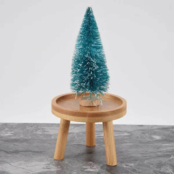 Wooden Plant Stand Flower Pot Base Holder Stool High Stool Balcony Succulent Round Flower Shelf for Indoor Outdoor