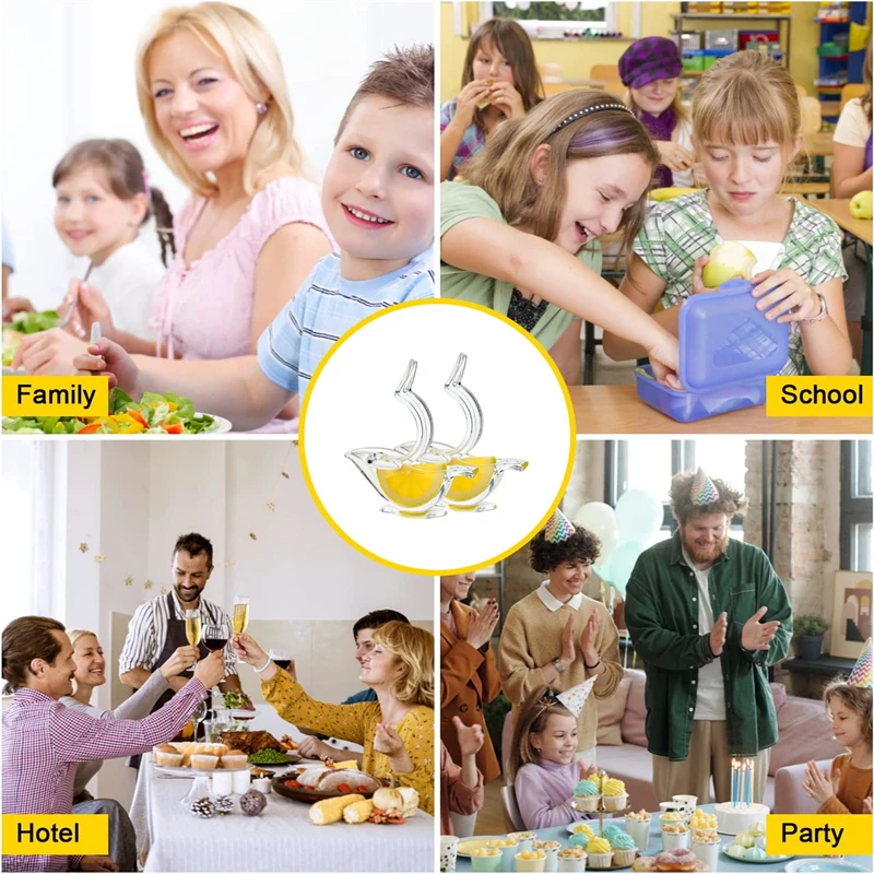 Fruit Juicer Lemon Squeezer Juice Squeezer Kitchen Home Slip Tool Press Squeeze Fruit Mini Manual Juicer Bird Fish Shape Transparent Portable Orange Lemon Juicer 2/1PC