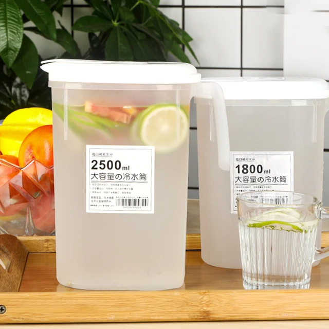 Glass Pitcher Lid Sun Tea Clear Container Mason Dispenser Jar Jug Spout  Lemonade Juice - AliExpress