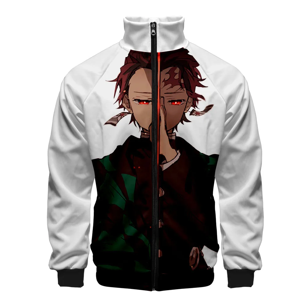 

Demon Slayer Women's Manga 3D Zip Jacket Standing Collar Men's Sweatshirt Kimetsu no Yaiba Fashion Children's Zip Jacket