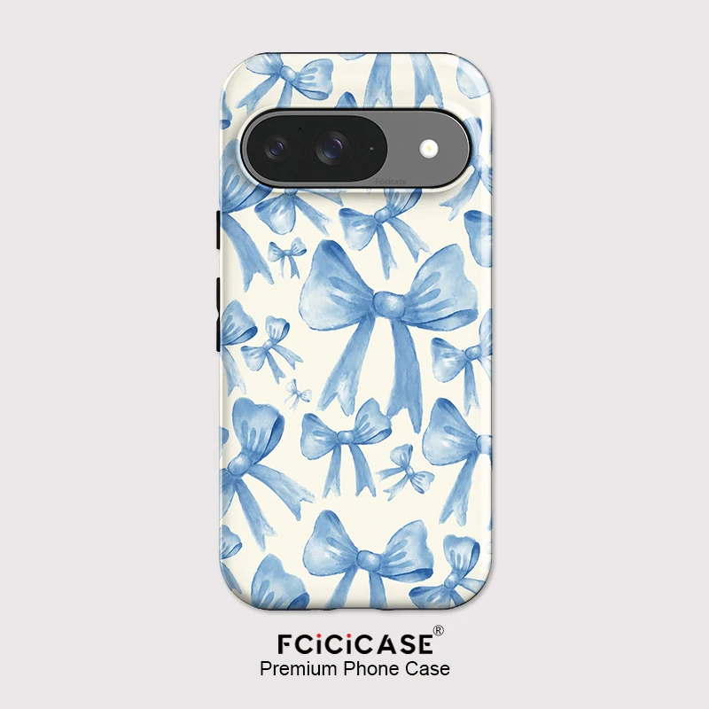 Purple Bow Knots Pattern Acrylic Shockproof Matte Phone Case