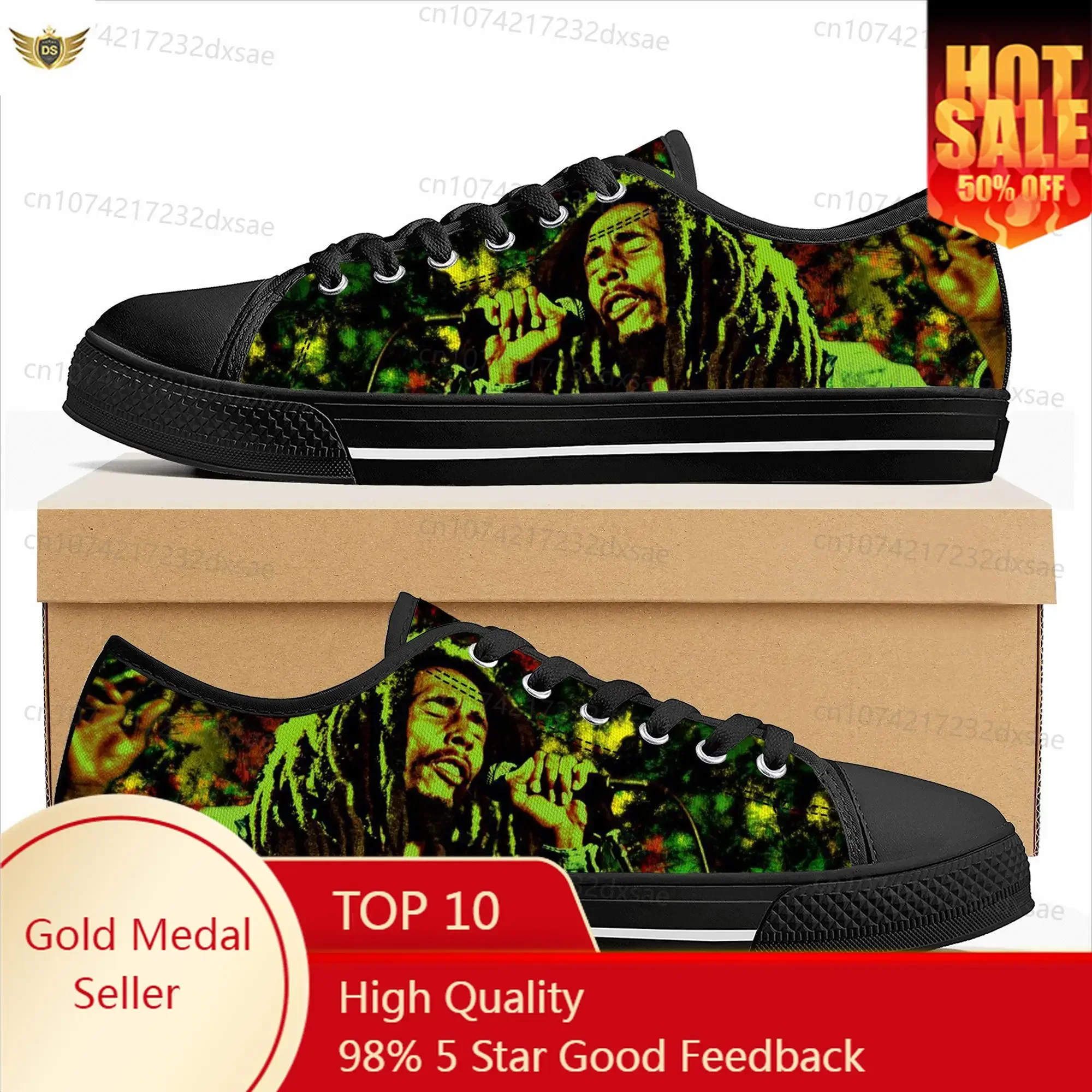 

Legend Bob Marley Reggae Rasta Low Top High Quality Sneakers Mens Women Teenager Canvas Sneaker Casual Couple Shoes Custom Shoes