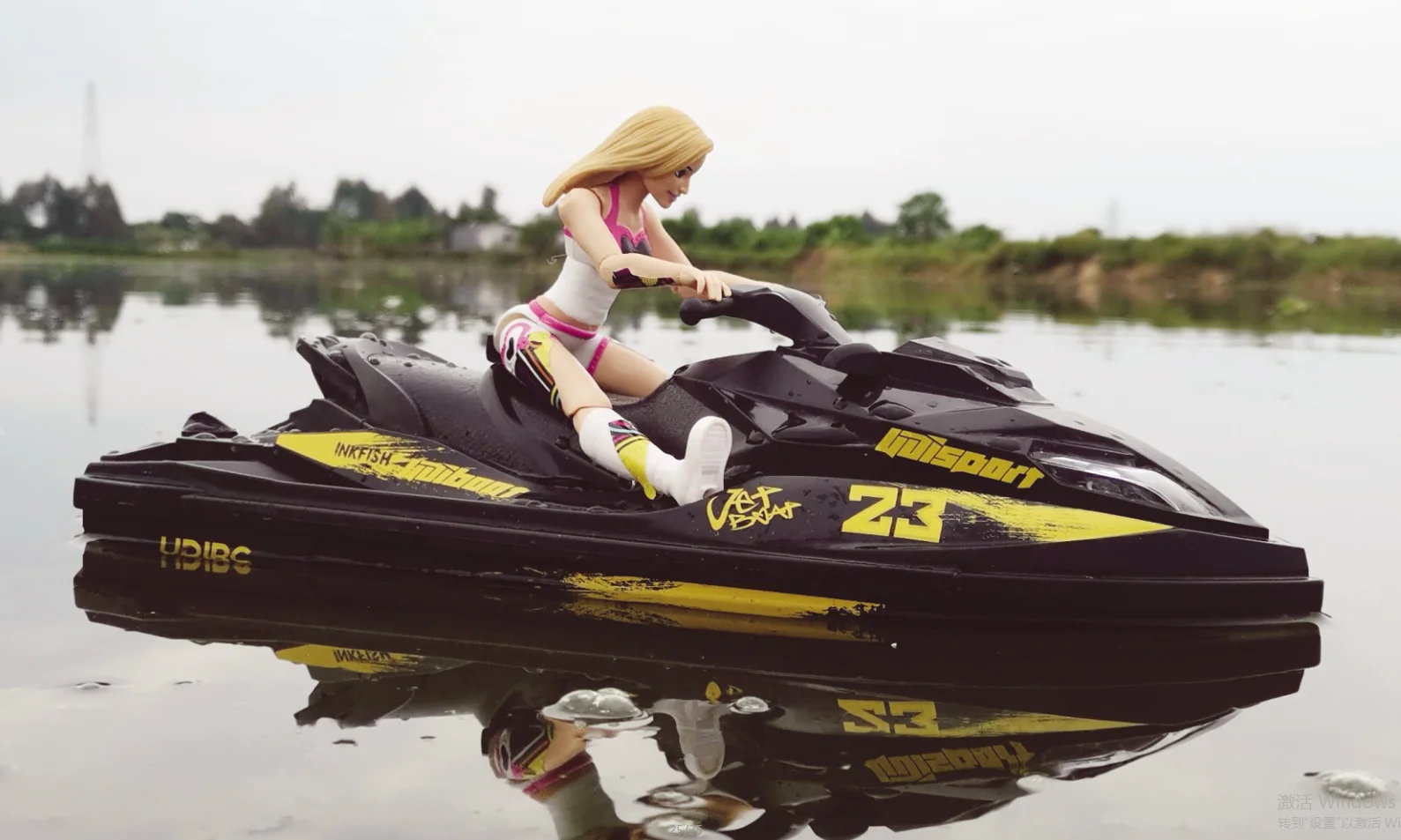 Large 33.5cm new brushless motor remote-controlled motorboat with built-in propeller turbojet drive system, high-speed remote co 5
