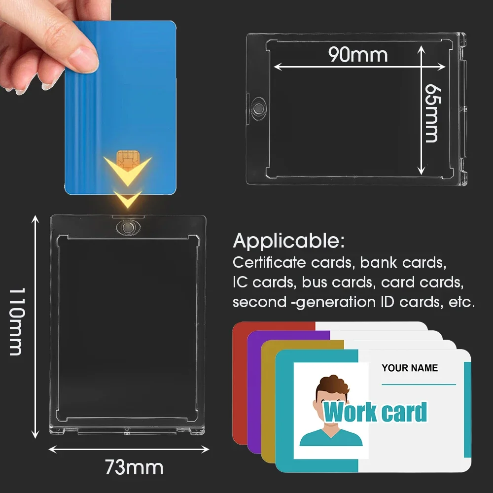 Card Holder and Protector 35Pt HD Magnetic for Trading Baseball Card and Korean Kpop Idol Photo Cards