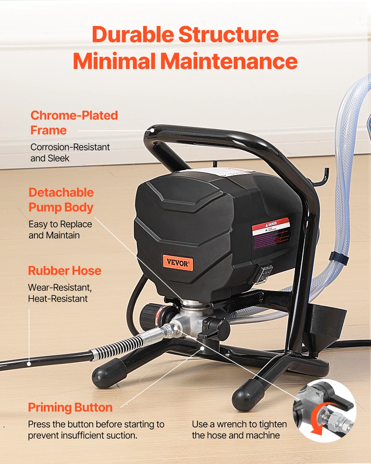 Electric Airless Paint Sprayer 650W High Efficiency