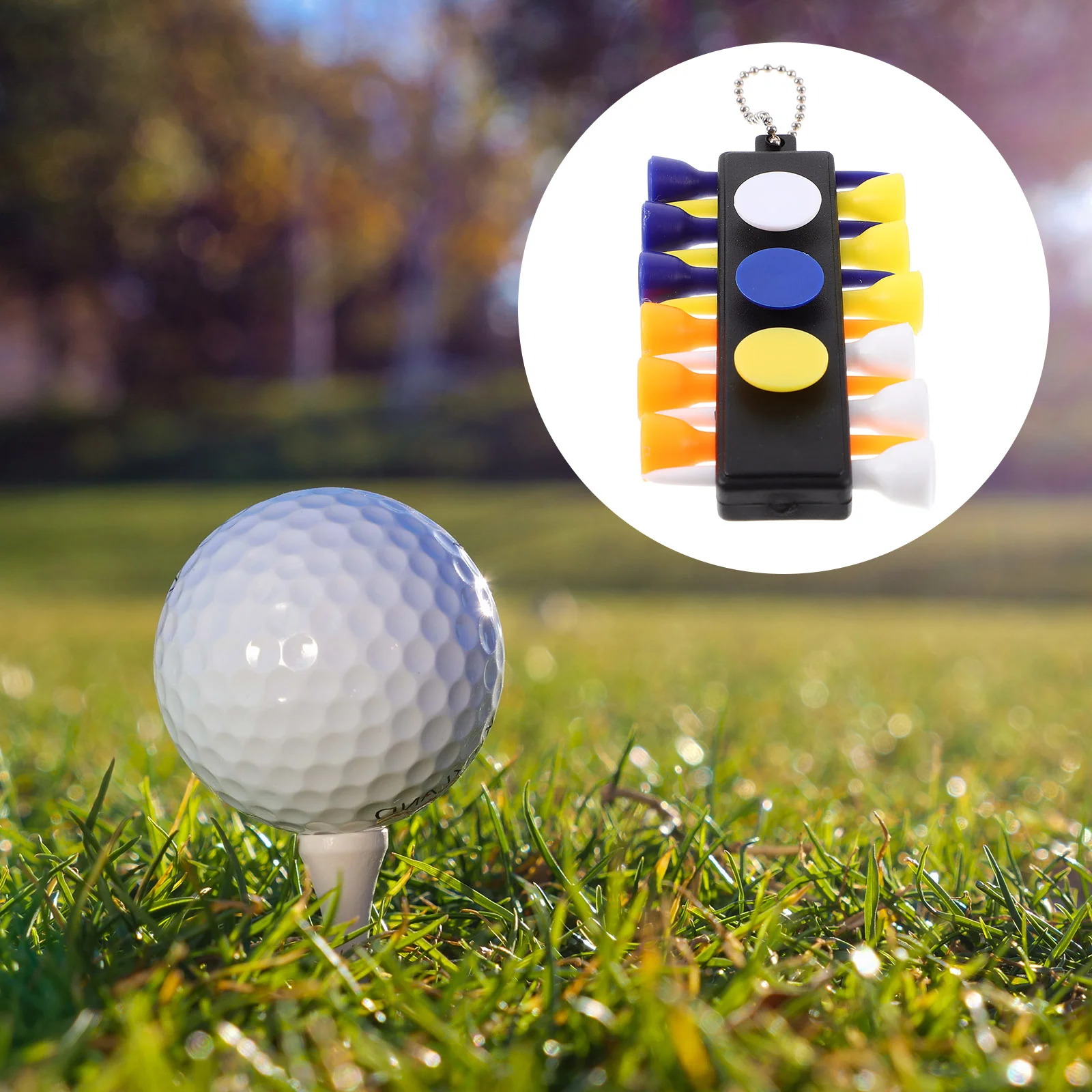 

12 Tees Markers Divot Tool Pencil Set With Keychain
