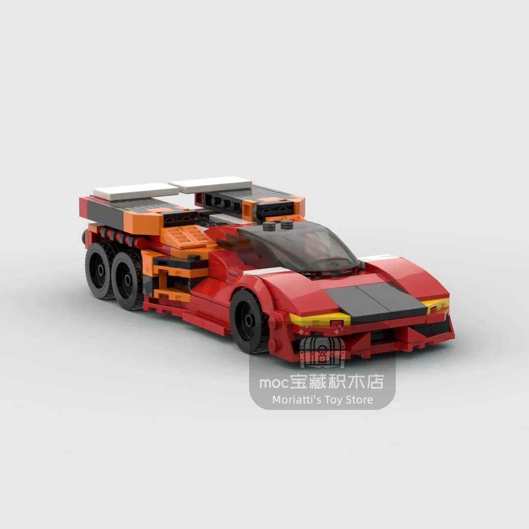 Moc Megahouse Va Racing Sports Car Vehicle Speed Champion Racer Building Blocks Brick Creative Garage Toys For Boys