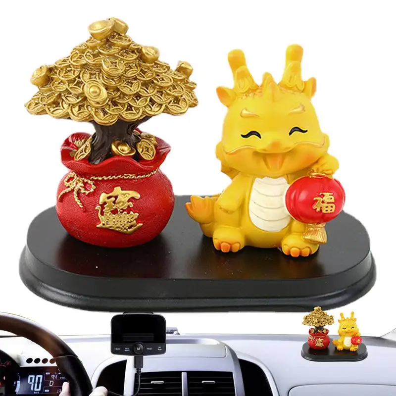 

Статуэтка китайского дракона, статуэтка китайского зодиака дракона из смолы, съемный китайский дракон, коллекционная скульптура с деревом удачи