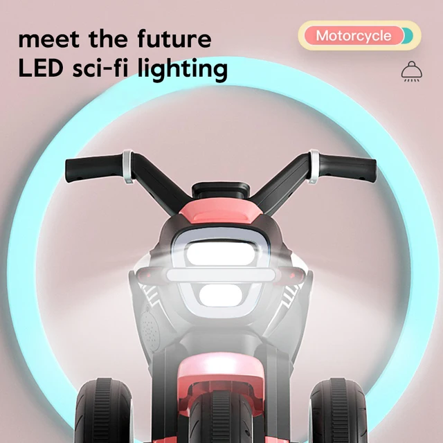Children Electric Tricycle Motorcycle 2-7year Boy And Girl Can Sit In Toy Car Scooter Walker Kids'S Ride-On Toy With Music Light 5