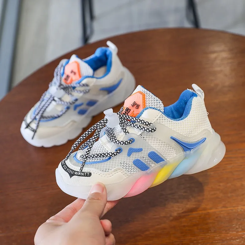 Boys Girls Shoes Summer Casual Mesh Breathable Sneakers 2022 New