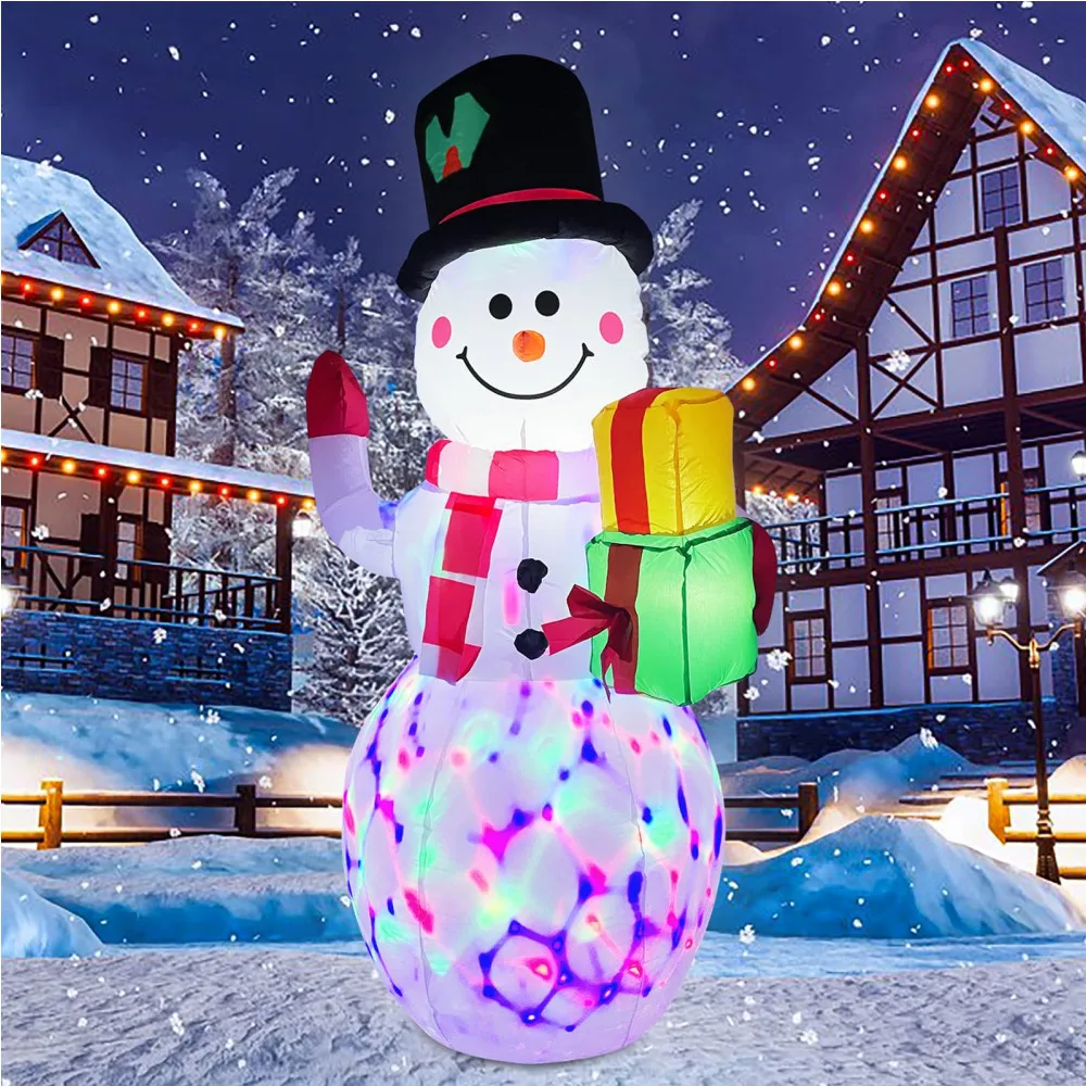 5FT/1.5M Inflatable Snowman Santa Claus Christmas Outdoor Decorations LED Litgiant Party New Year 2023 Christmas Decorations