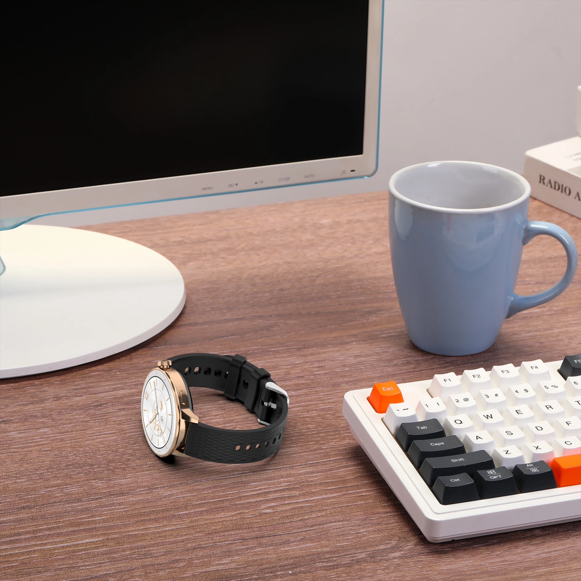 Classic 18mm Skin-friendly Diamond-patterned Silicone Strap