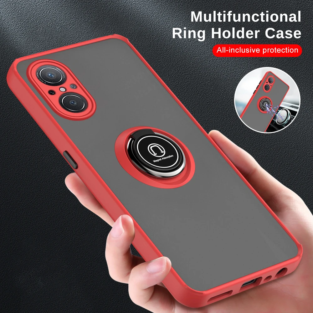 Matte Hard PC Magnet Holder Ring Shockproof Coque For Huawei nova 9 SE Case Soft Edge Protect Cover Huawey nova9 SE 9se nova9se cool iphone se cases