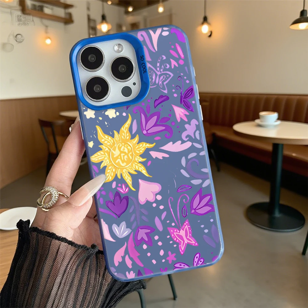 Vibrant Purple Butterflies Pattern Shockproof Phone Case - Hard Shell Anti-Scratch Protective Cover