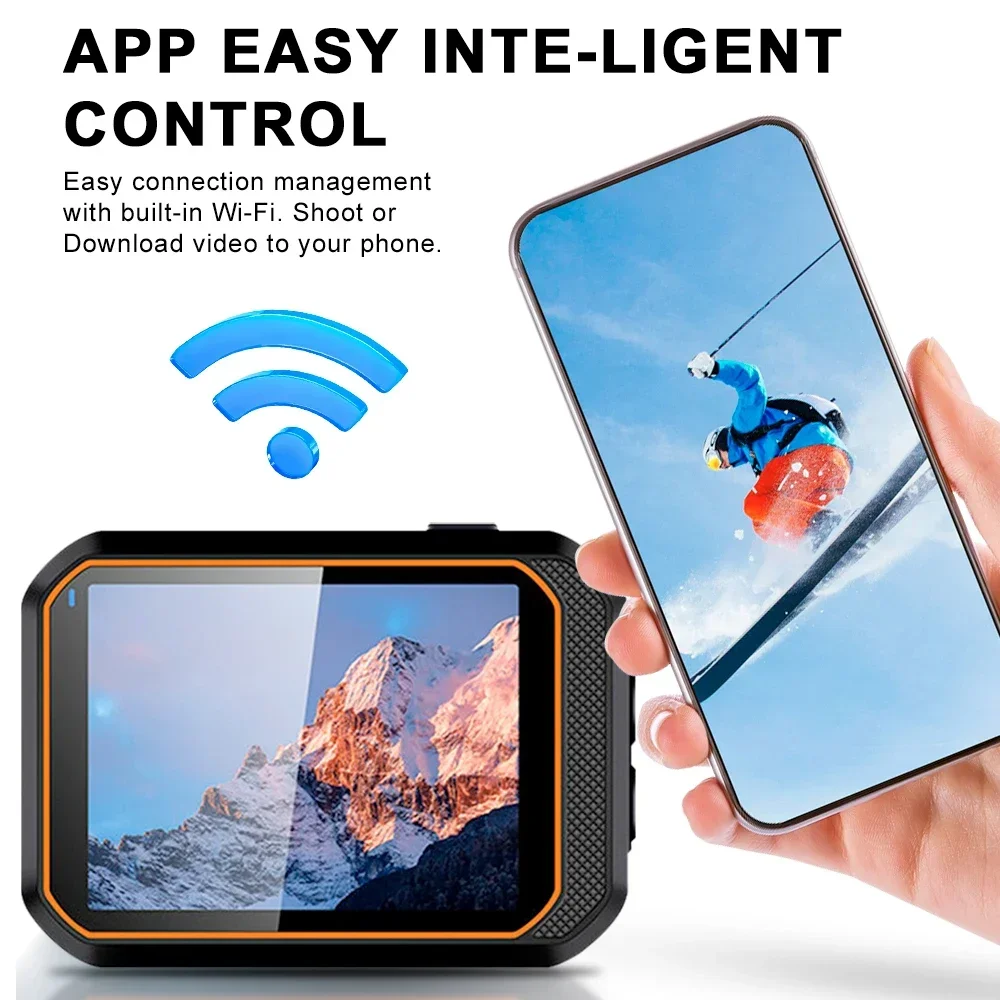 4K 60FPS Wifi Sport Camera with Remote Control Screen Waterproof HD Action Camcorder Drive Recorder Bicycle Video Camera Helmet 5