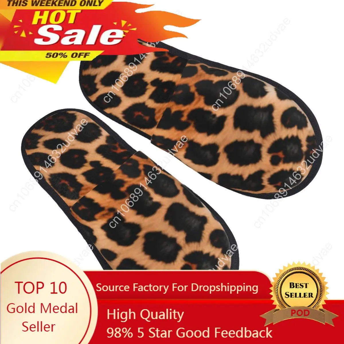 

Leopard Texture Slipper For Women Men Fluffy Winter Warm Slippers Indoor Slippers