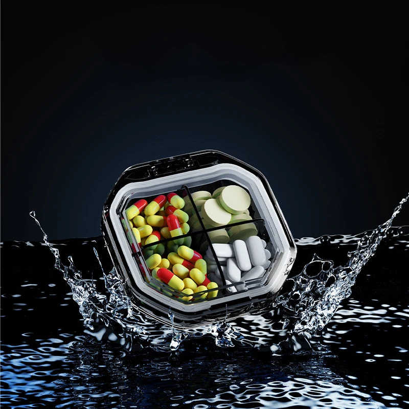 Compact Weekly Pill Organizer with High Capacity - Portable Medicine Storage
