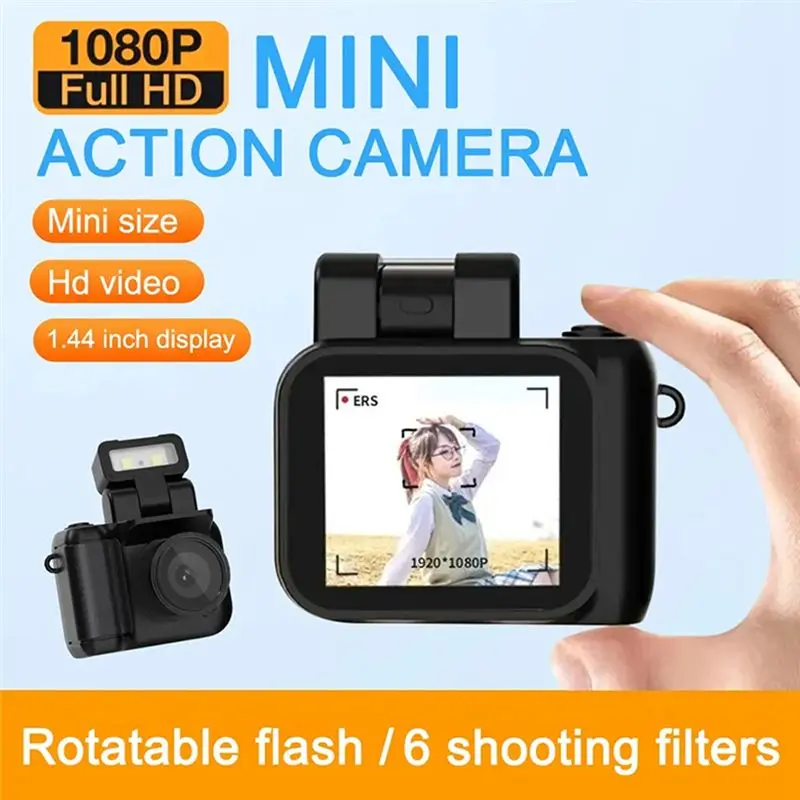A75Q-미니 SLR 스타일 카메라 CMOS 플래시 라이트 및 충전 도크 포함 휴대용 비디오 레코더 DV 1080P LCD 화면 포함