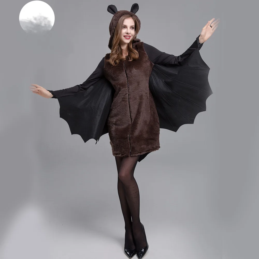 

Women's Cute Batwing Dress Novelty Cosplay Costume Acting Clothes for Halloween Stage Show bat cosplay
