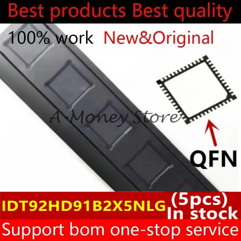(5pcs)92HD91B2X5 NLG 92HD91B2X5NLG IDT92HD91B2X5NLG QFN-48