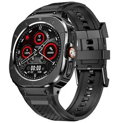 Premium Sport Bracelet Band - Stainless Steel Case with TPU Silicone Strap - Galaxy Watch Ultra (Black)
