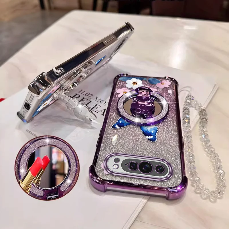 Winged Design Phone Case with Bracket Lanyard – Elegant and Versatile Protection