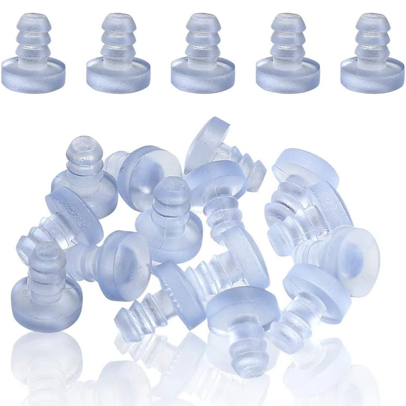 5mm Rubber Clear Soft Stem Bumpers Glide Glass Top Table Bumpers For Table Furniture Reduce Noise 20PCS rubber furniture pads