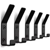 1/3/5Pcs Wall Robe Hook Multi-purpose Double Hook for Clothes Towel Coat Hanger Key Holder Kitchen Bathroom  Accessories Gancho 5