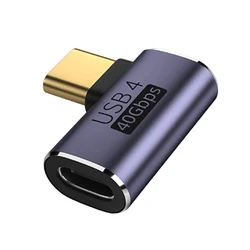 USB4.0 40Gbps 90° Type C Fast Charging & Data Adapter, 100W 5A, 8K Video Capable (CM - CG CW)