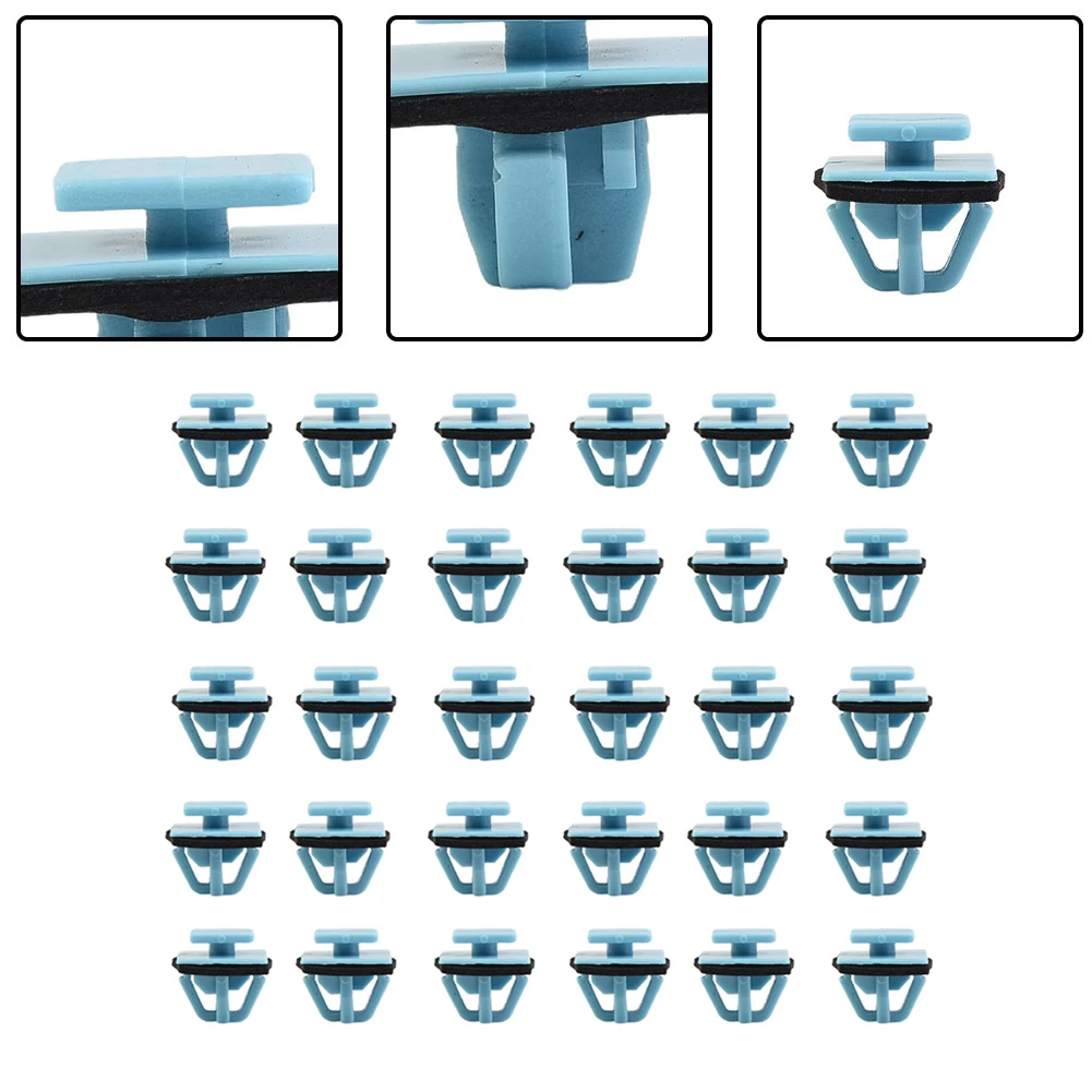 

30PCS Molding Clips With Sealer For Kia Fender Flare, Rocker, Door & Exterior Moulding High Quality Clips Car Parts