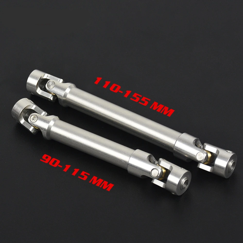 2pcs 90 115mm 110 155mm Steel CVD Universal Joint Drive Shaft for 1/10