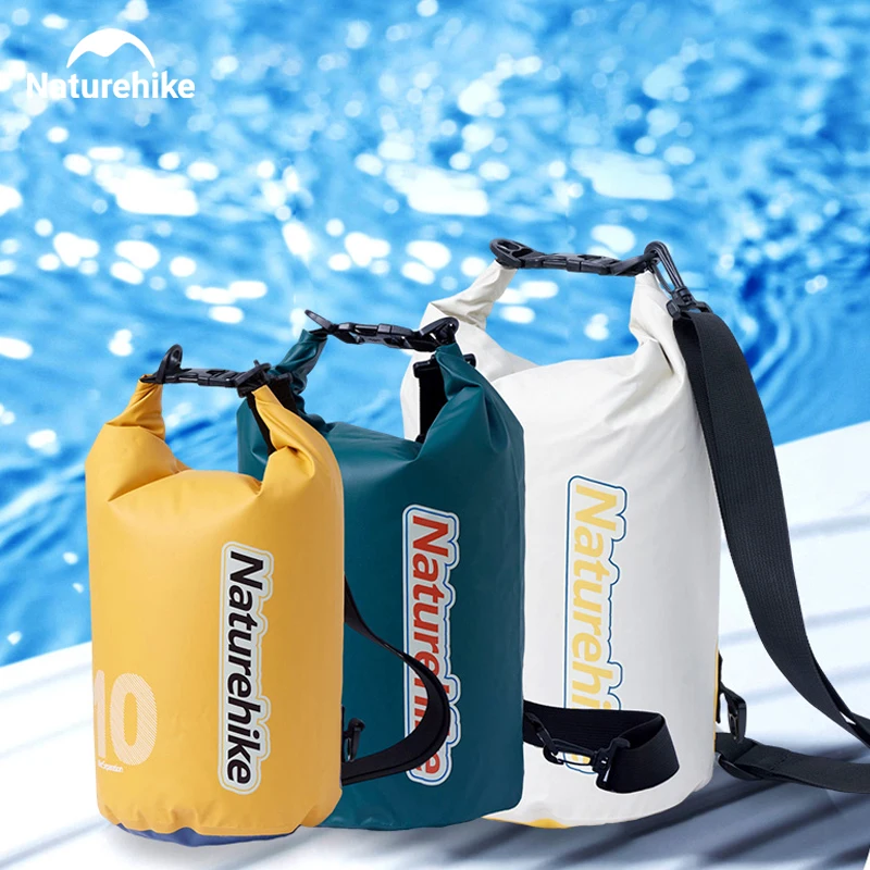 Naturehike Camping waterproof backpack ultra lightweight carrying dry wet separation swimming float bag PVC folding beach bag 2